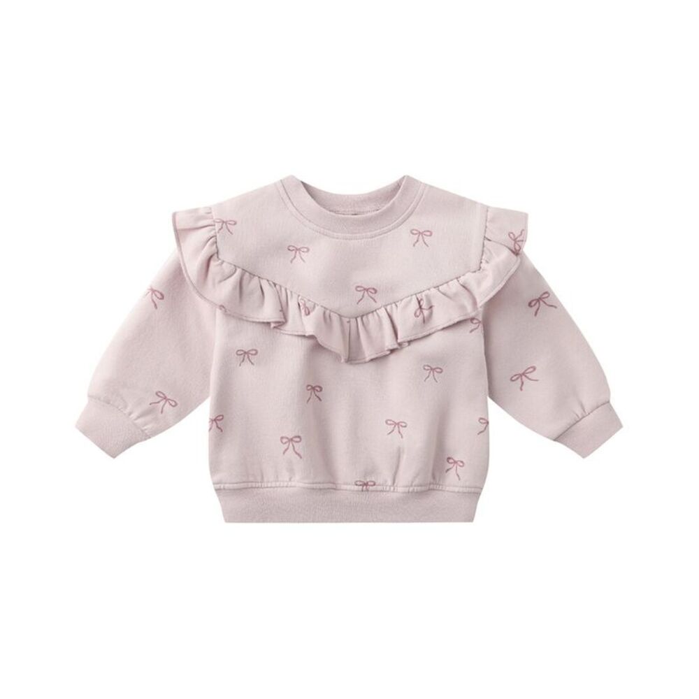 Quincy Mae Ruffle Fleece Sweatshirt, Purple